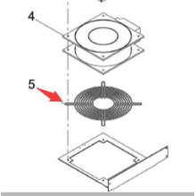 Protector de ventilador KXFP007AA00 para la impresora de pantalla SP60P-M